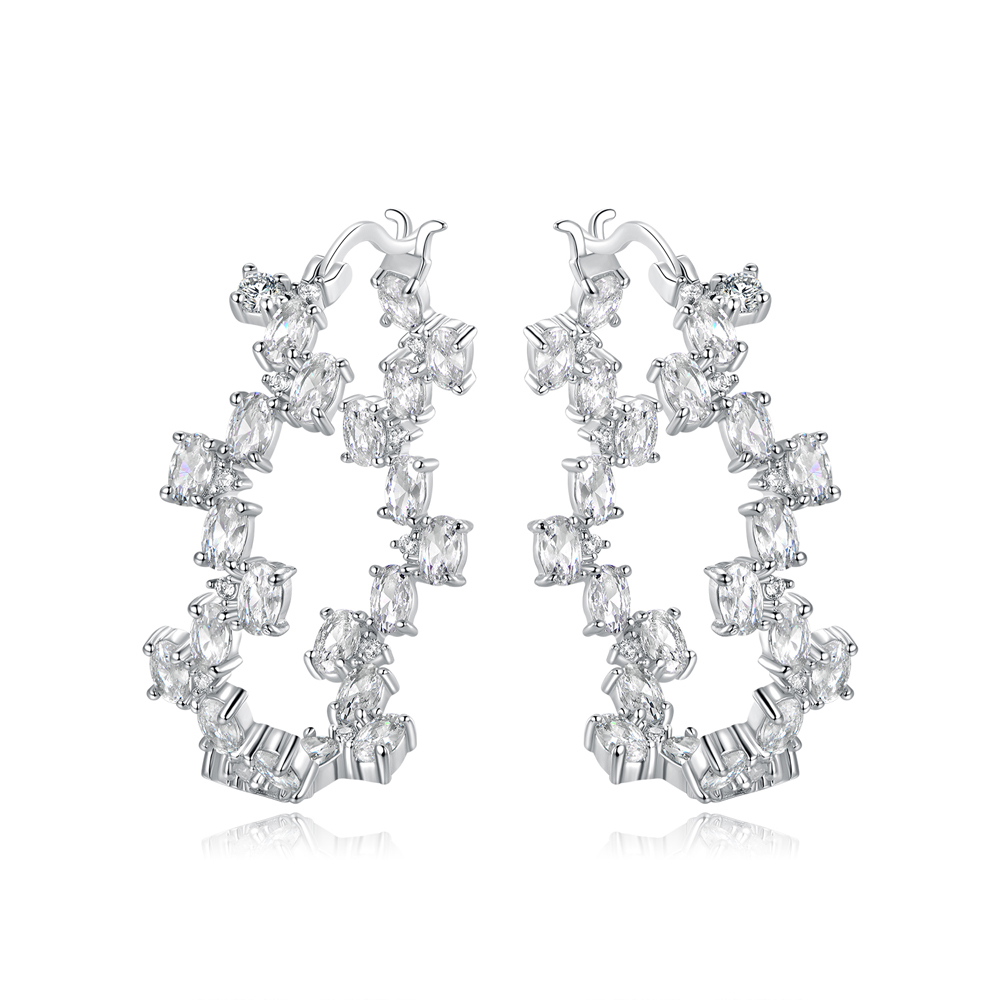Hoop Earrings 925 Sterling Silver Jewelry 300014