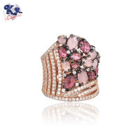 Classic Luxury Ring For Women Colorful AAA Cubic Zircon Kirin Jewelry 19546
