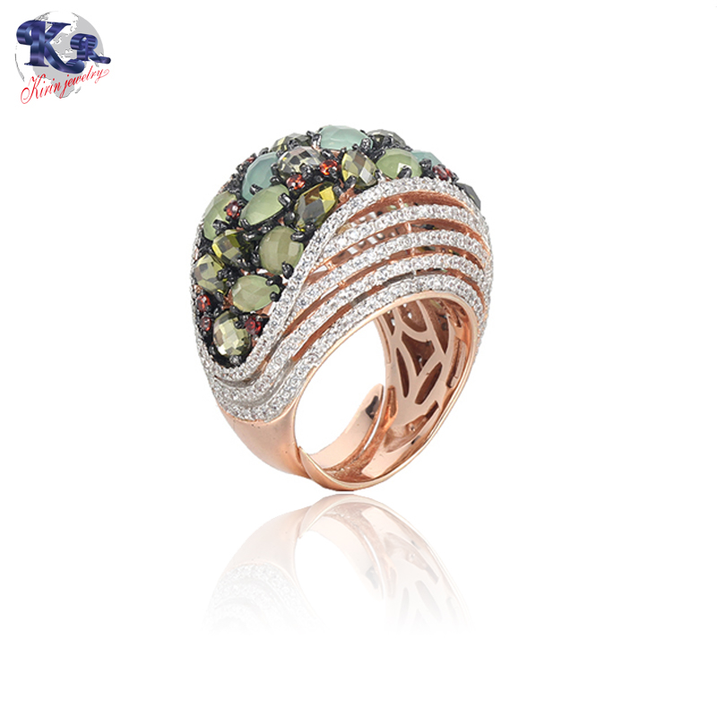 925 sterling silver ring rose gold color for women Kirin Jewelry 19522