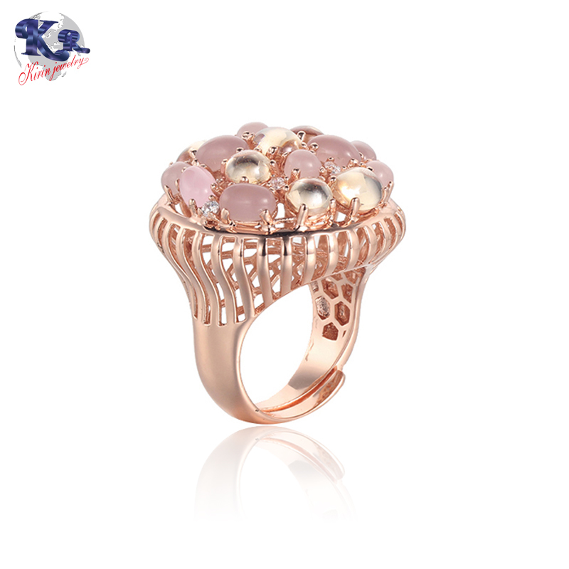 925 Rose Gold Plated Silver Ring Made With Zirconia Kirin  Jewelry 17045