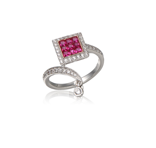 Women Romantic Fine Zircon Rings Wedding Engagement Ring Jewelry Gift Kirin Jewelry 104617