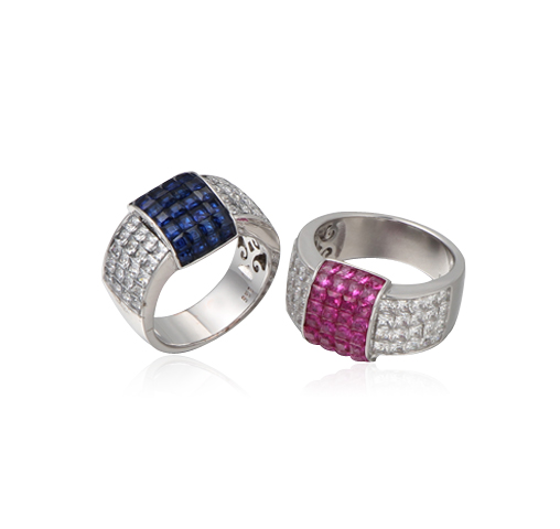 Square Design Wedding Engagement Ring Jewelry Kirin Jewelry 104758
