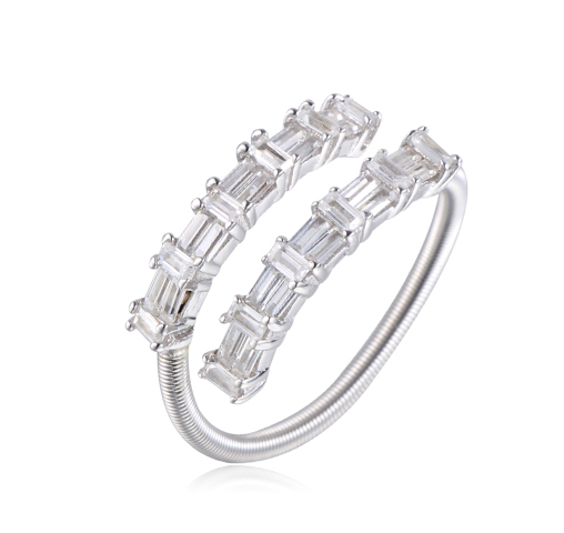 925 sterling silver ring for women baguette stone jewelry Kirin Jewelry 104501