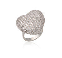 Fashion 925 Sterling Silver Heart  Ring wedding rings for women Kirin Jewelry 13539