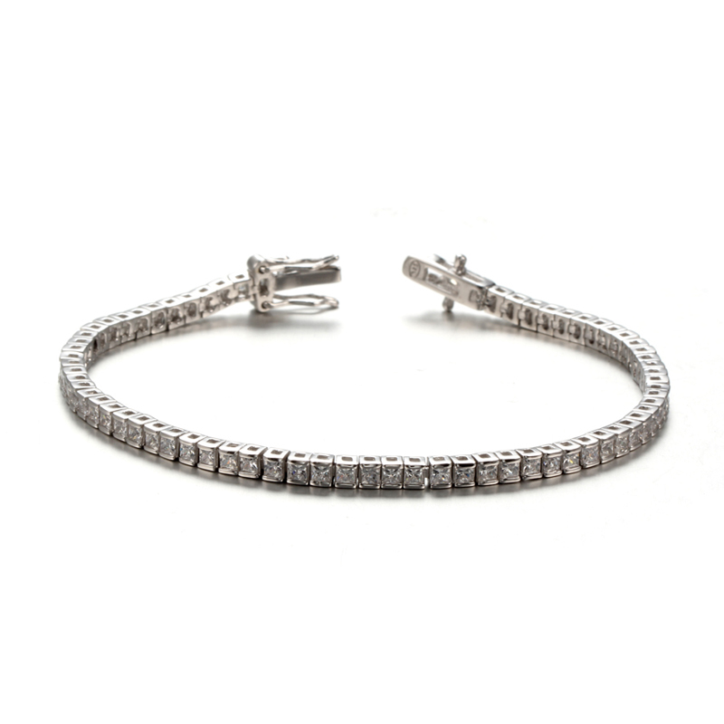 Women Princess Cut Cubic Zirconia Classic Tennis Bracelet 61947 Kirin Jewelry