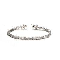 Women's Silver-tone Clear CZ Cubic Zirconia Pear Shape Teardrop Jewelry 61937 Kirin Jewelry