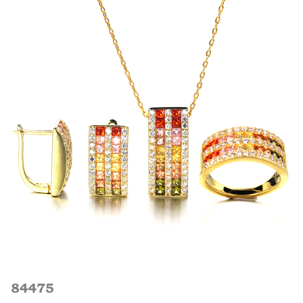 925 silver jewelry set Gold plated fashion jewelry set Kirin Jewelry 100056 84475