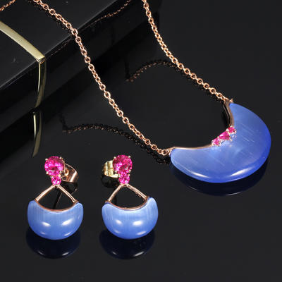 925 silver jewelry earrings pendant necklace for women 82939