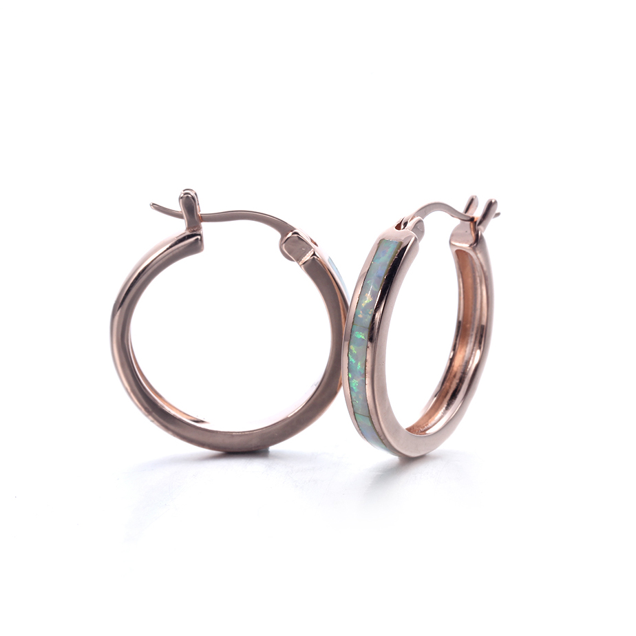 Stylish 925 Sterling Silver Opal Ear Stud Drop Hoop Earrings Classic Wedding Earring Jewelry 37760