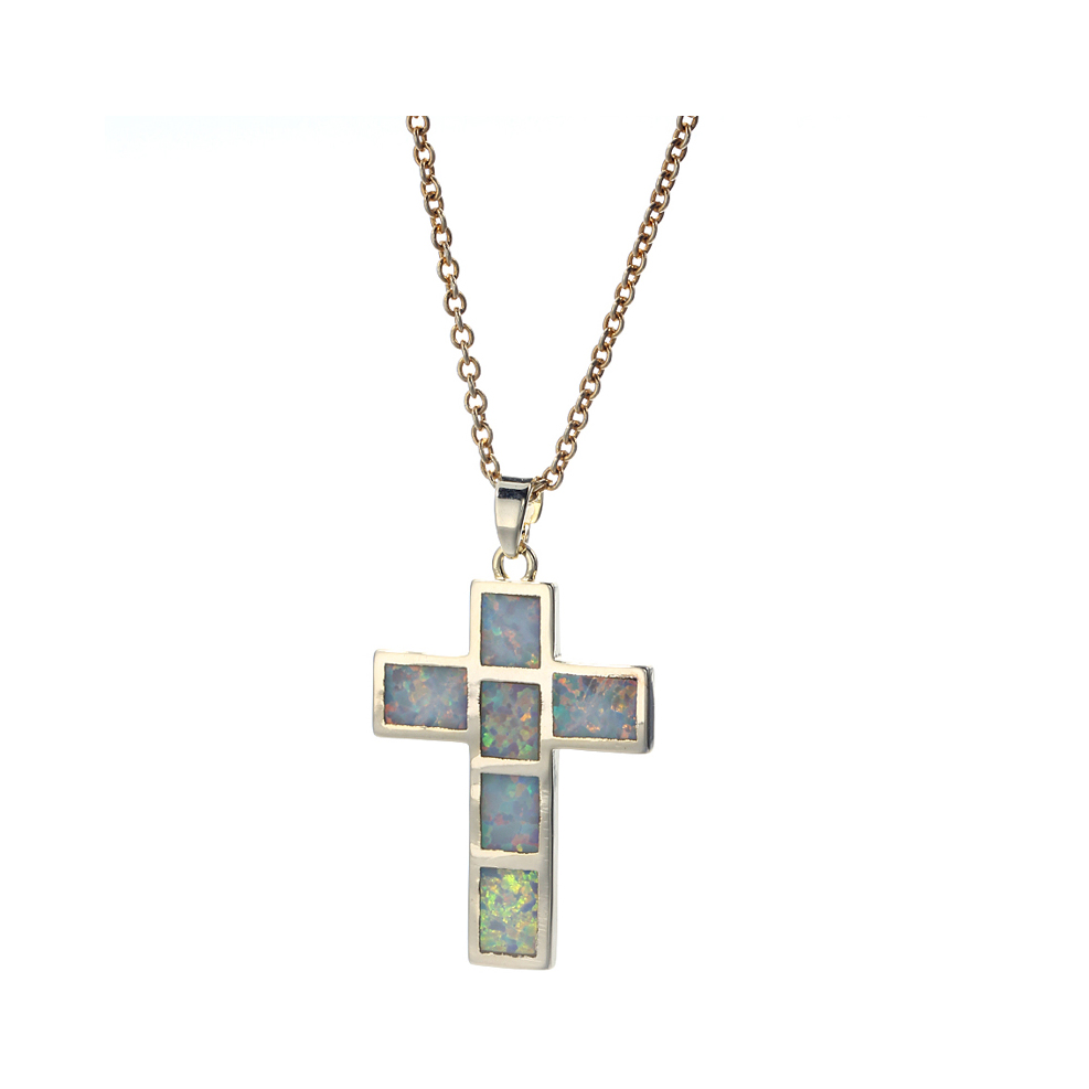 Women Luxury 925 Sterling Silver Opal Pendant Necklace Jewelry Gifts 27091