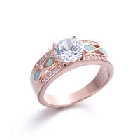Wholesale Women 925 Sterling Silver Opal Rings Wedding Promise Ring Jewelry 103547
