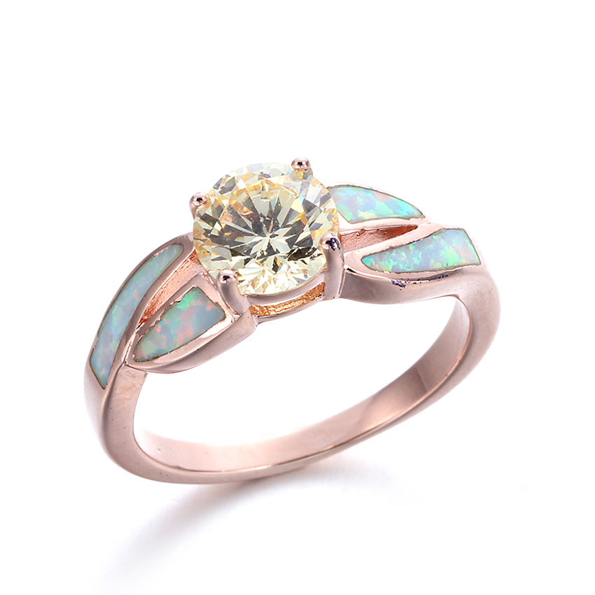 Stylish Women Blue Opal Jewelry Charming 925 Sterling Silver Ring Hotsale 103548