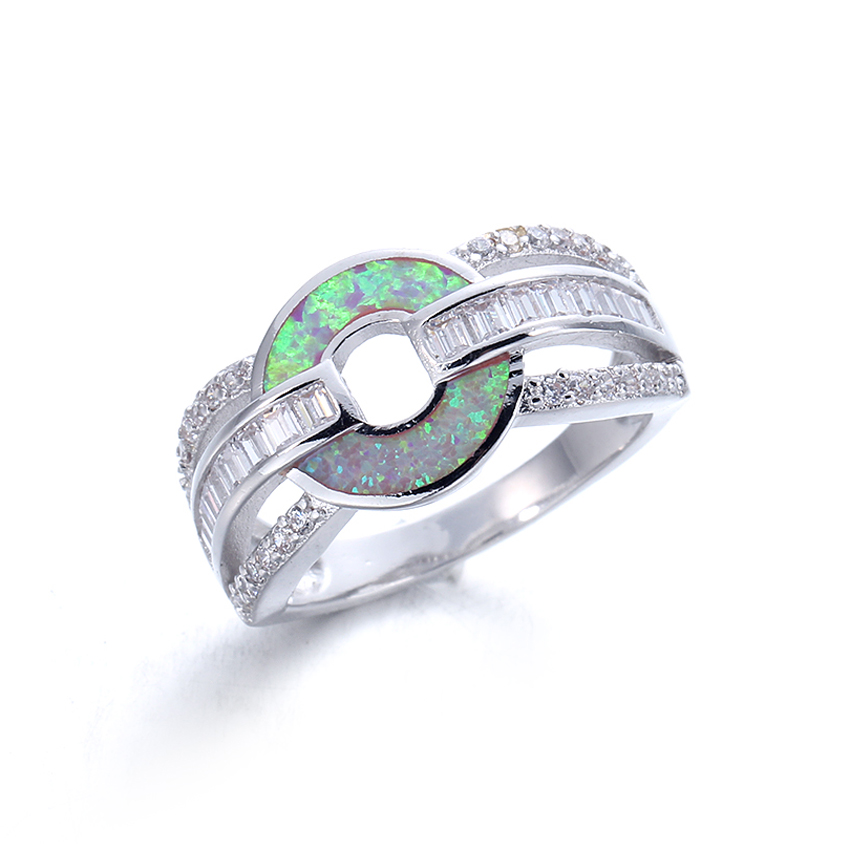 Elegant Opal Ring Fashion White Zircon Wedding Jewelry Rings for Women Engagement Promise Trendy Rings 103573