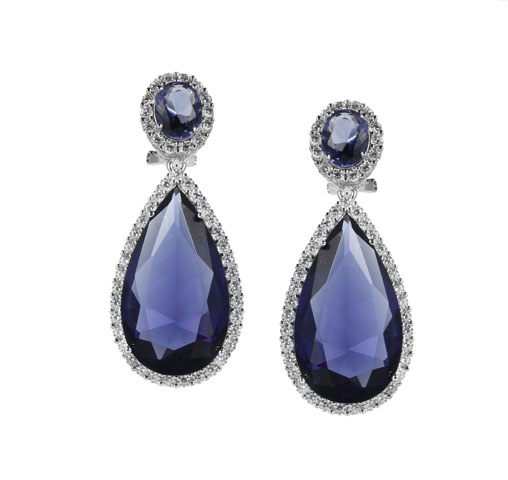 Women Classic 925 Sterling Silver Oval Cut Earrings Jewelry Gifts 84140