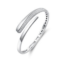 925 Sterling Silver Pave CZ Bangle for Women 86737B