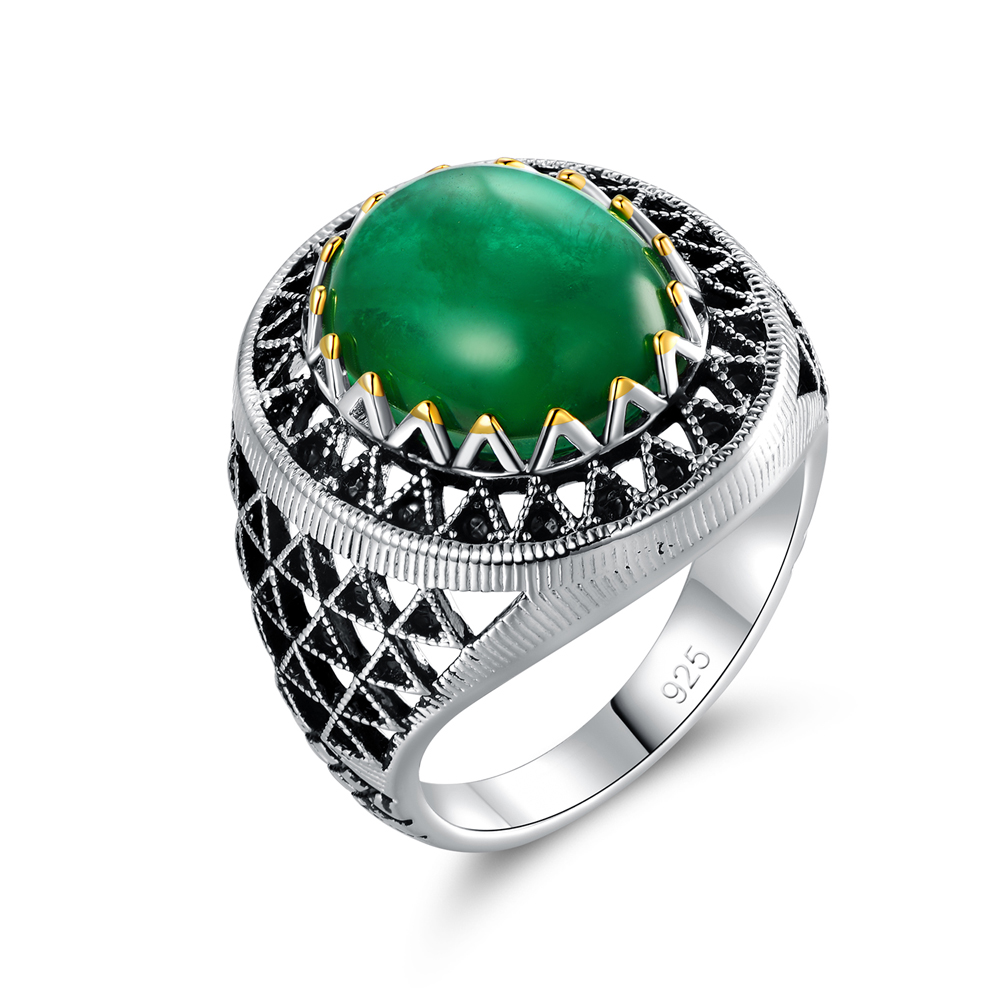 Creative Emerald Ring for Men Women 106620