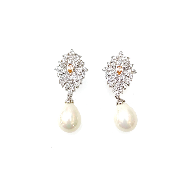 925 Sterling Silver Pearl Earrings for Woman 33265