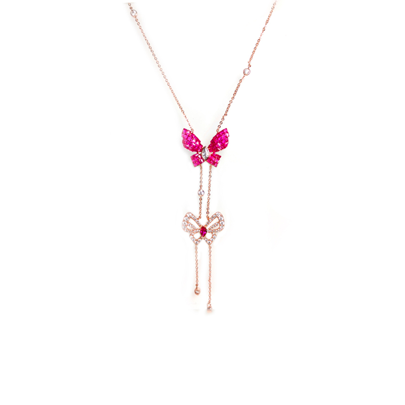 Butterfly 925 Sterling Silver Necklaces for Woman 86430NW