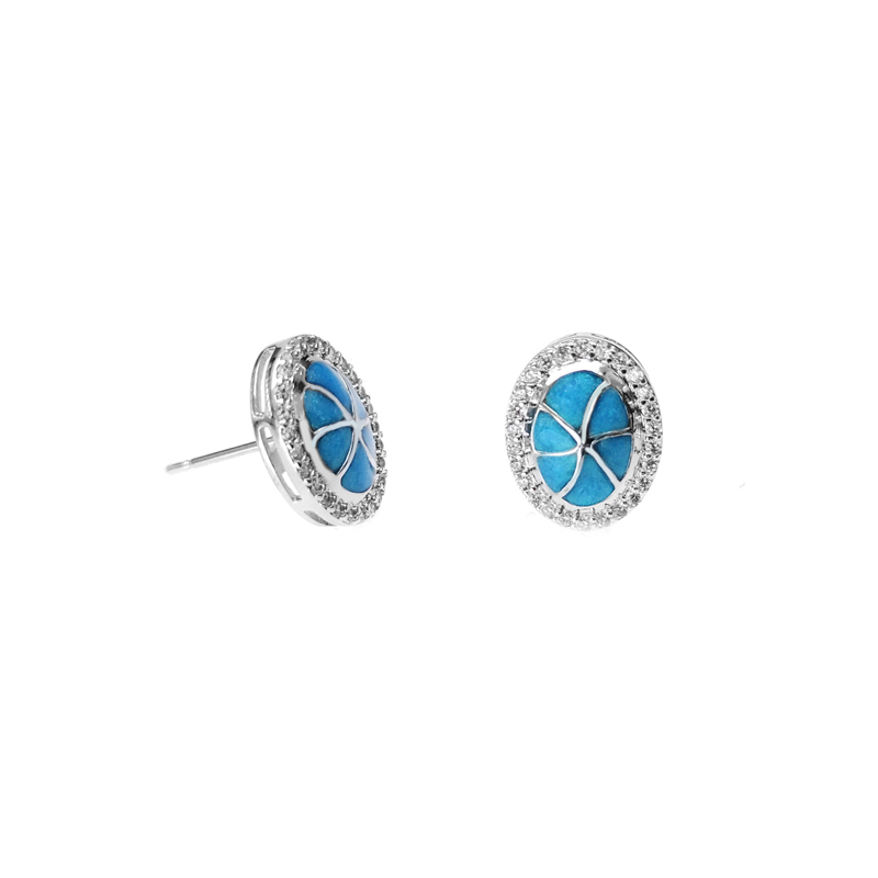 Best Price Elegant 925 Sterling Silver Earrings CZ with Rhodium Plating 300975 Wholesale