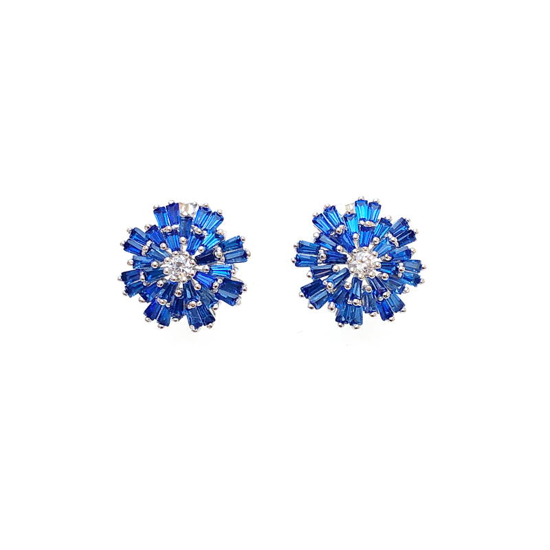 Best Price Pretty Customized 925 Sterling Silver CZ Earrings with Rhodium Plated for Woman 82833EW Supplier-Kirin