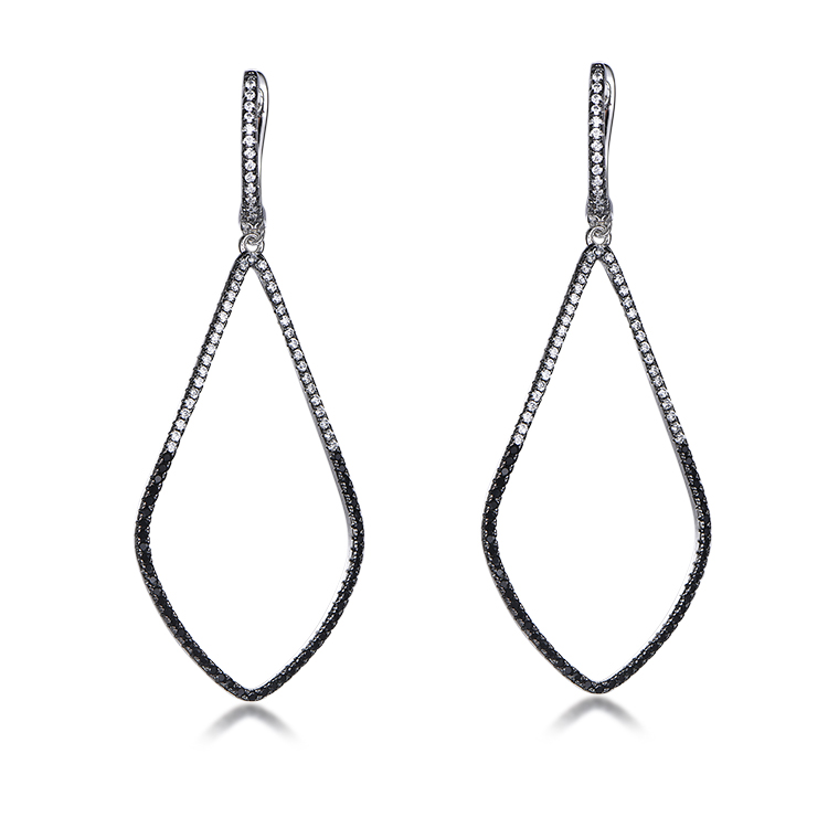 product-Kirin -Trendy Large Diamond Shape Fashion Loop Earrings-img