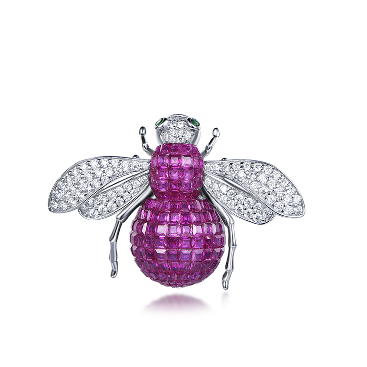 Factory provides wholesale bee - shaped invisible inlay brooch