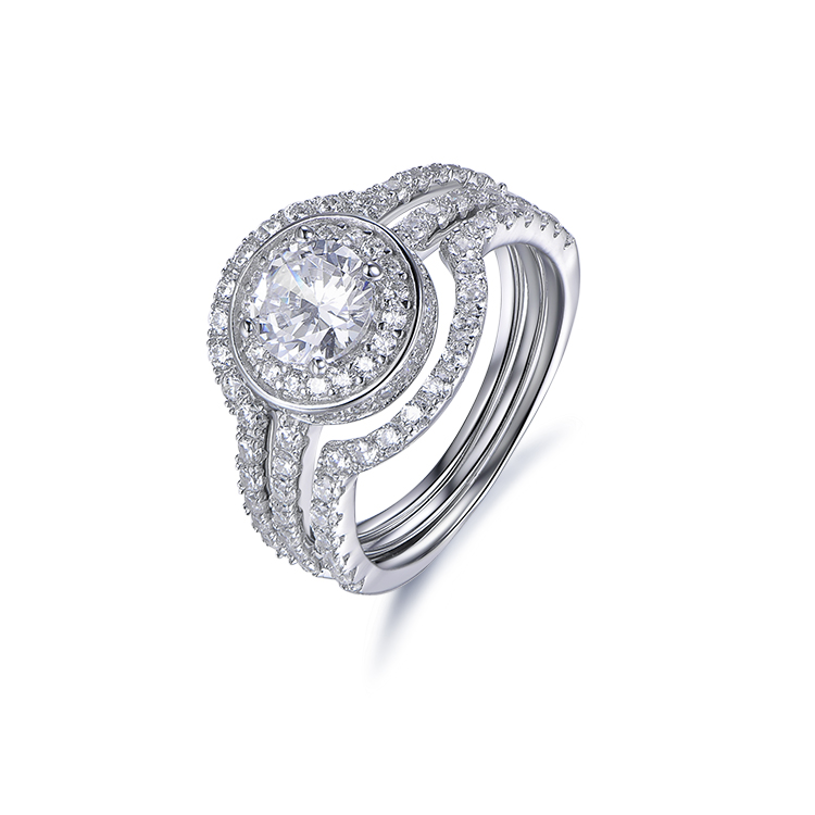Kirin Jewelry Wholesale Custom Jewelry S925 Sterling Silver Engagement Ring Women Diamond Ring