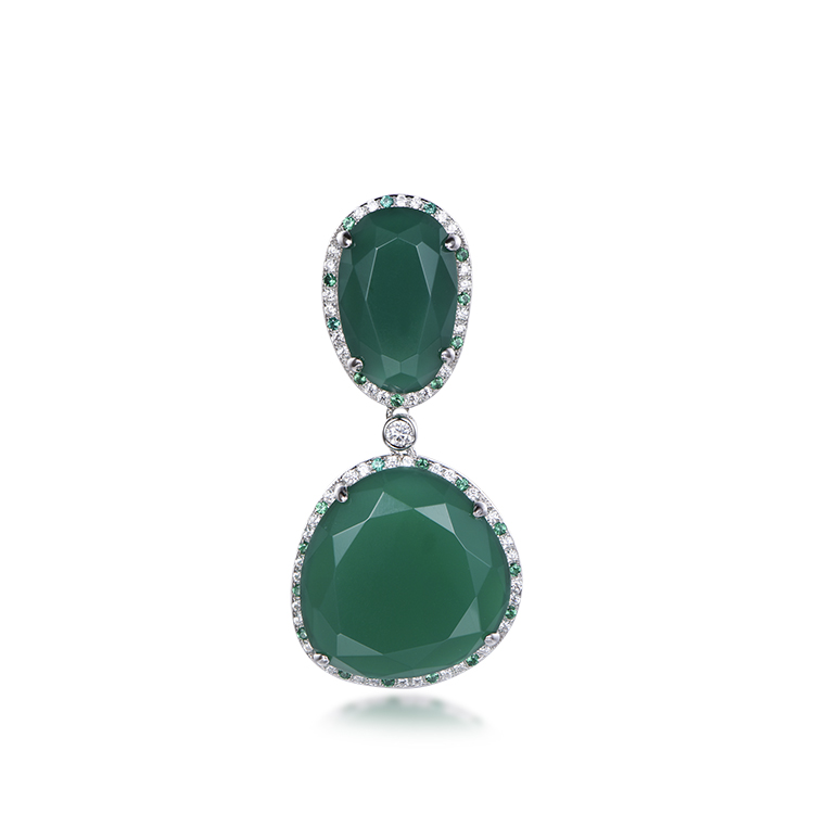 product-Atmospheric Fashion Pendants Gemstone Emerald Necklace Pendant Jewelry-Kirin -img