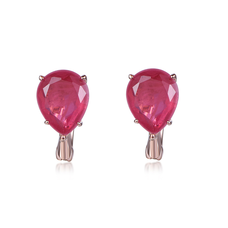 product-Kirin -Wholesale Fancy Ruby Earrings Water Drop Female Stud Earrings-img